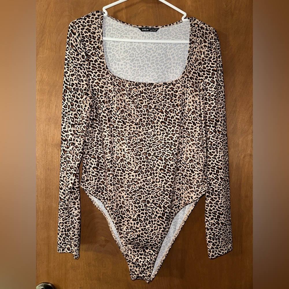 Shein Leopard Print Bodysuit